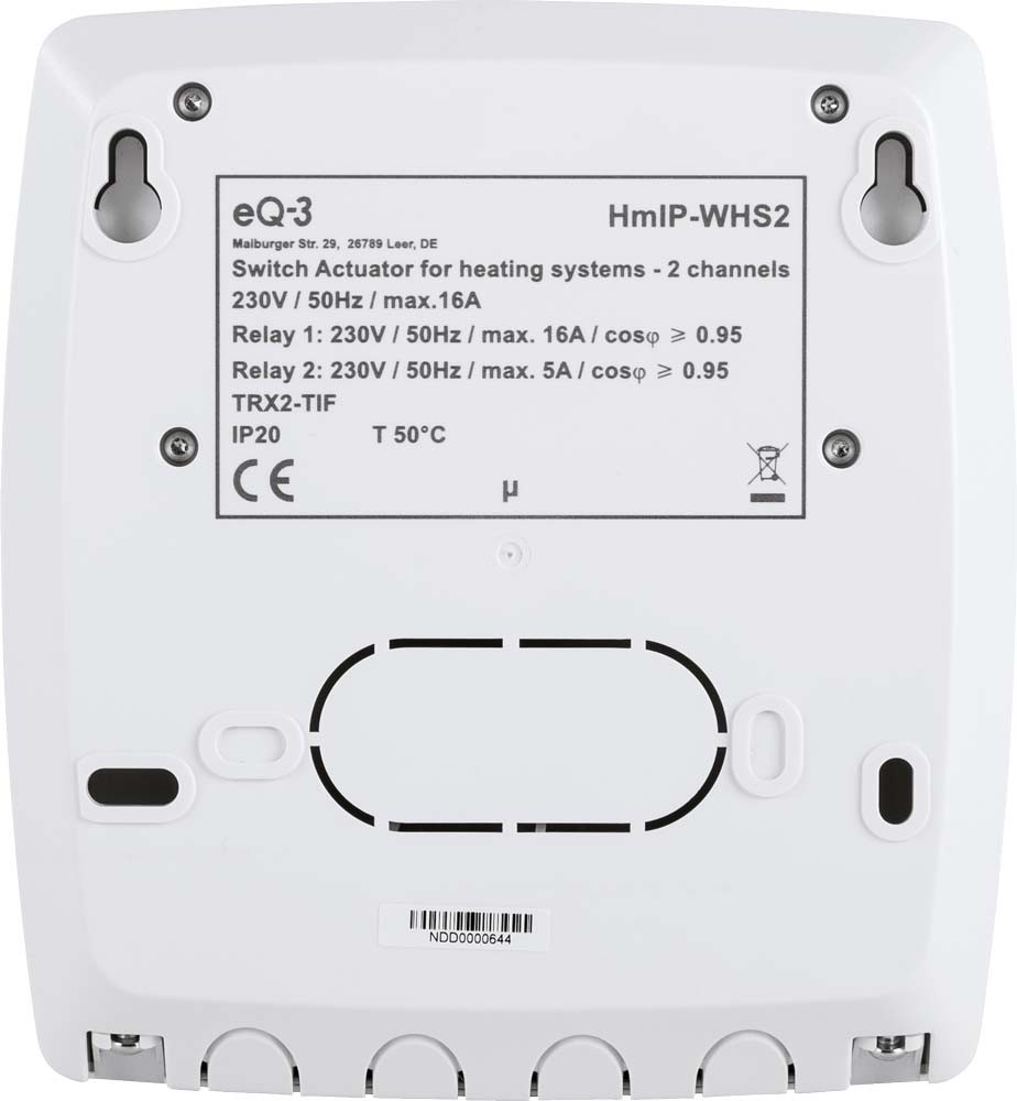 Homematic IP Smart Home 2-fach Schaltaktor HmIP-WHS2 für Heizungsanlagen