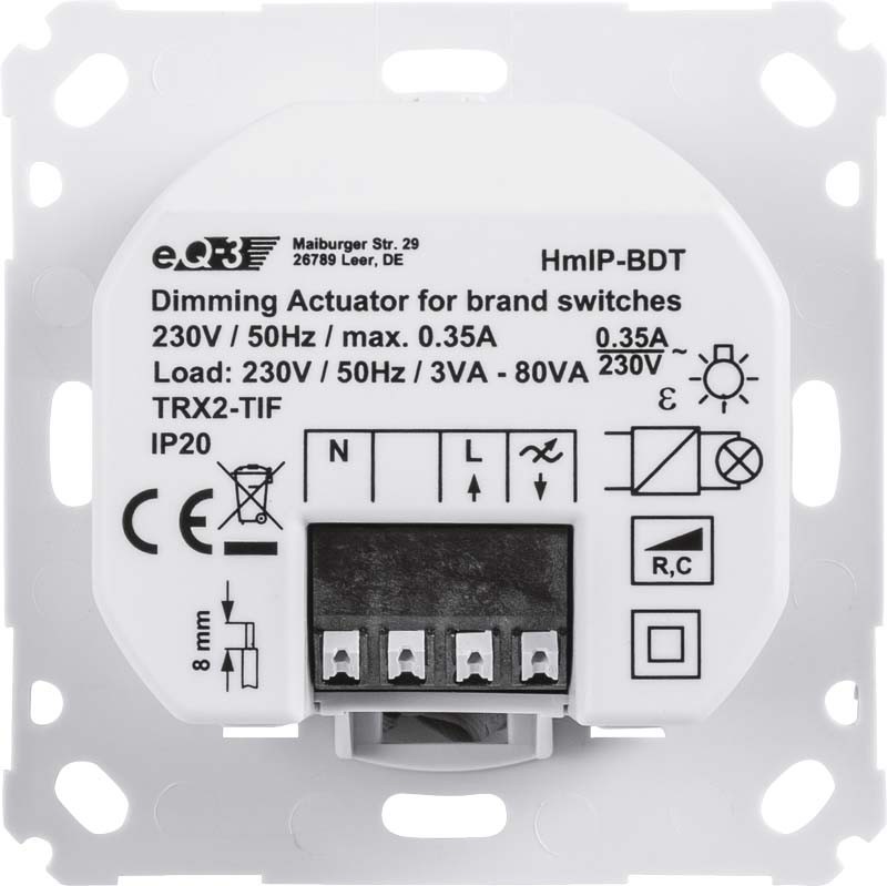 Homematic IP Smart Home Dimmaktor HmIP-BDT für Markenschalter