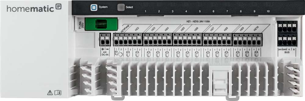 Homematic IP Wired Smart Home Fußbodenheizungscontroller HmIPW-FAL24-C10 – 10-fach, 24 V