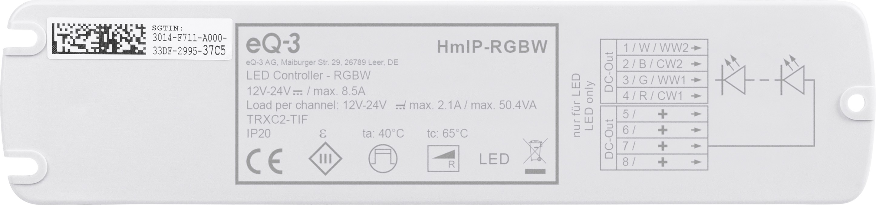 Homematic IP Smart Home LED Controller – RGBW, HmIP-RGBW