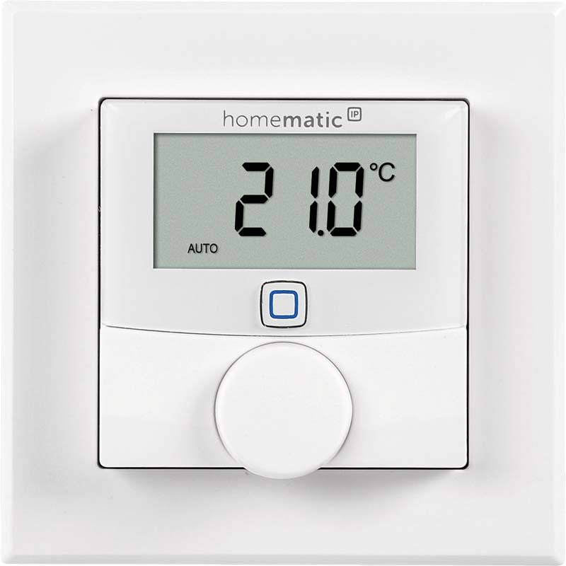 Homematic IP Smart Home Wandthermostat mit Schaltausgang HmIP-BWTH – für Markenschalter, 230 V