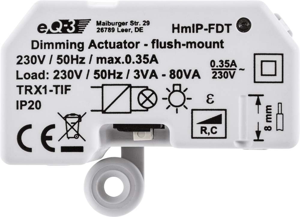 Homematic IP Smart Home Dimmaktor Unterputz HmIP-FDT – Phasenabschnitt