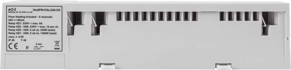 Homematic IP Wired Smart Home Fußbodenheizungscontroller HmIPW-FAL230-C6 – 6-fach, 230 V