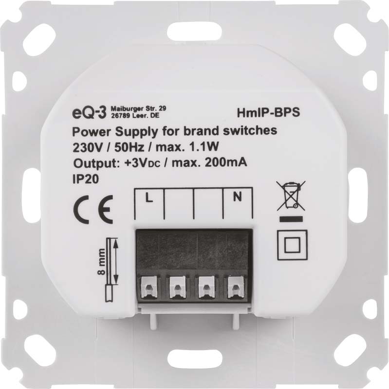 Homematic IP Smart Home Netzteil HmIP-BPS-2 für Markenschalter