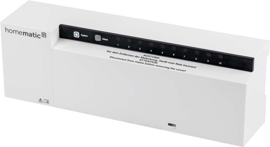 Homematic IP Wired Smart Home Fußbodenheizungscontroller HmIPW-FAL230-C10 – 10-fach, 230 V