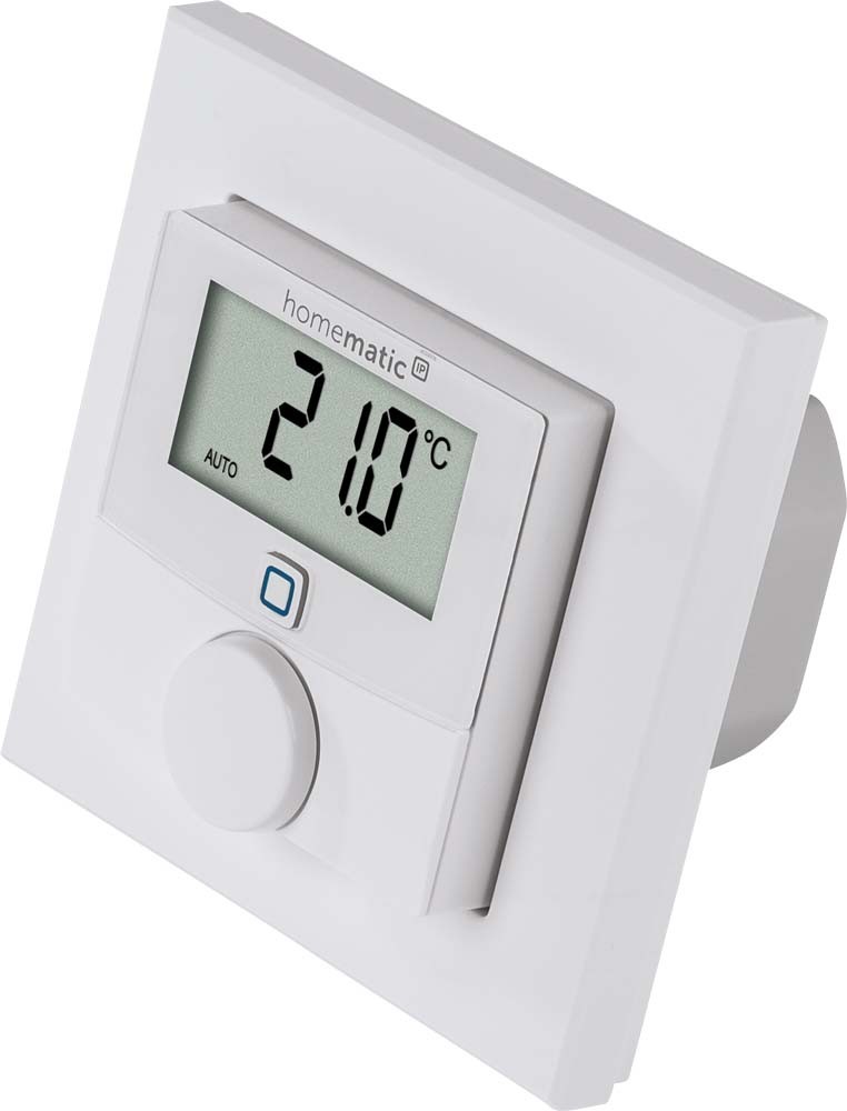 Homematic IP Smart Home Wandthermostat mit Schaltausgang HmIP-BWTH-A – für Markenschalter, anthrazit