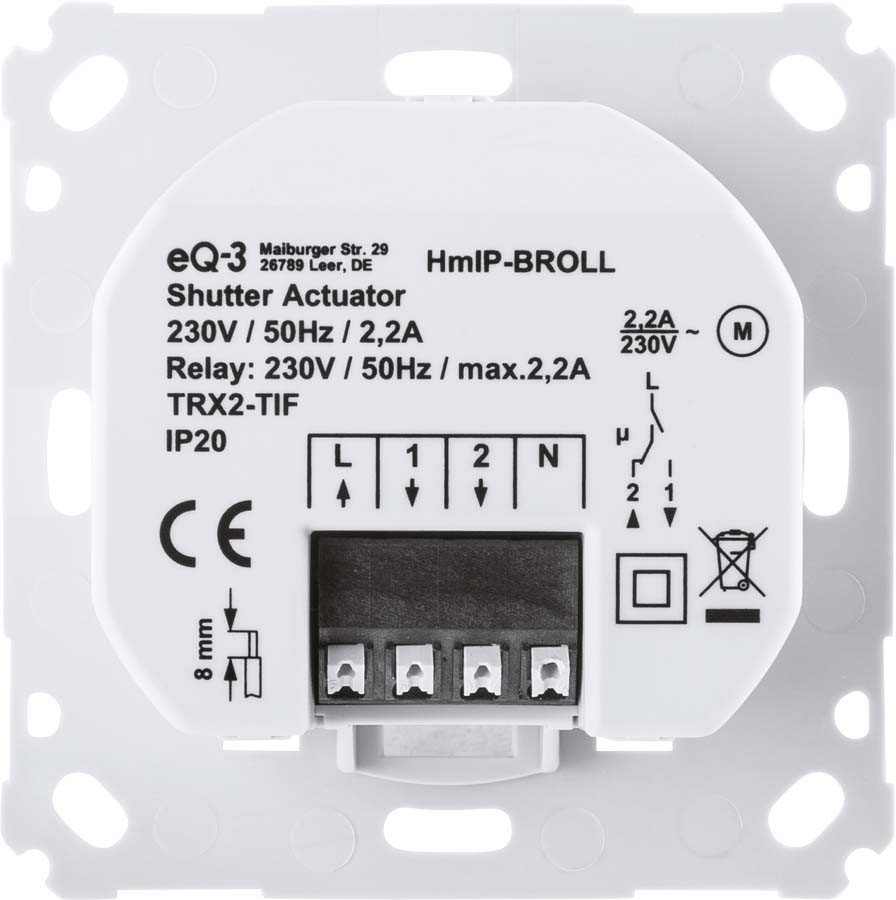 Homematic IP Smart Home Rolladensteuerung für 3 Rollläden HmIP-BROLL-2 für Markenschalter & HMIP-HAP Access Point