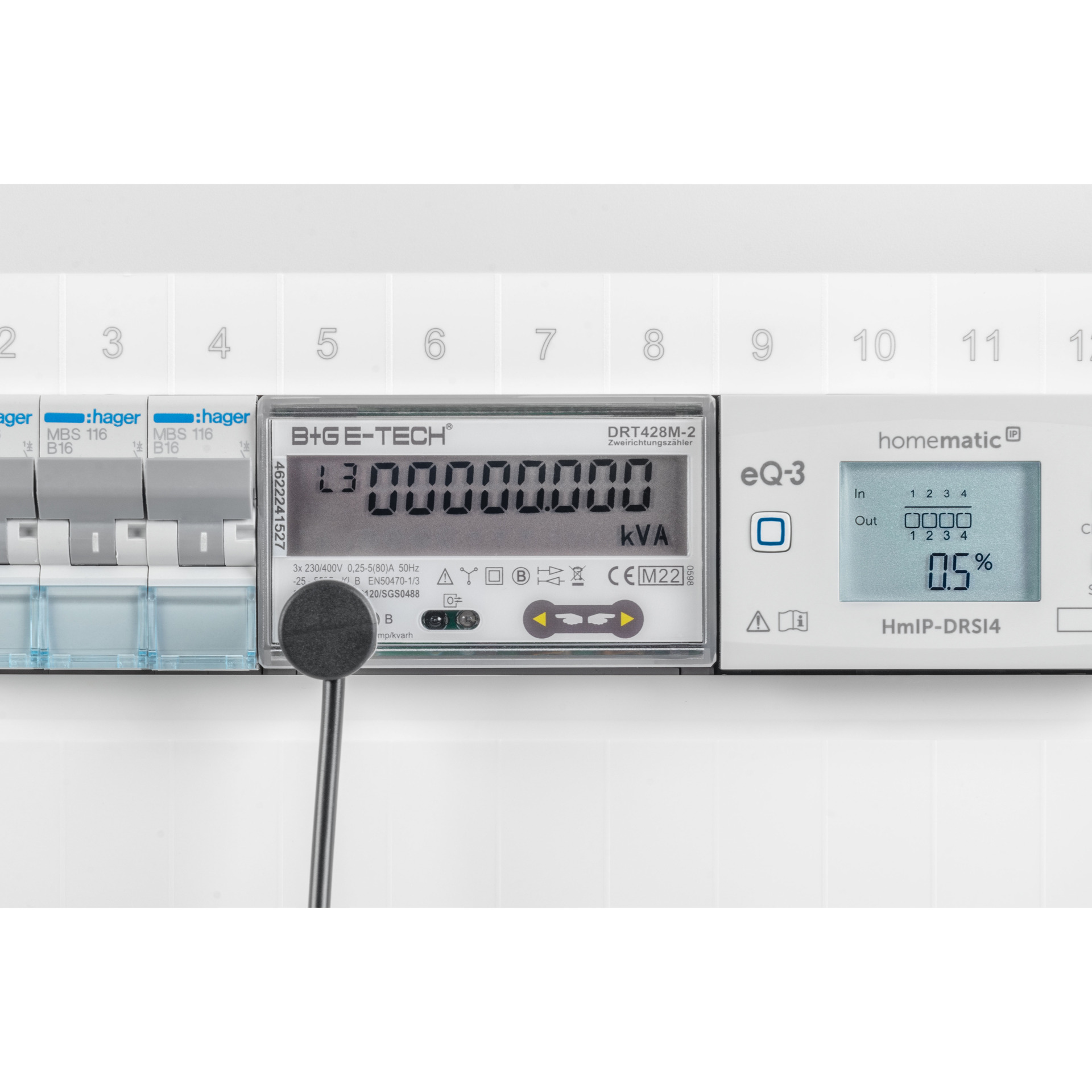 Homematic IP Smart Home Schnittstelle für digitale Stromzähler, HmIP-ESI-LED