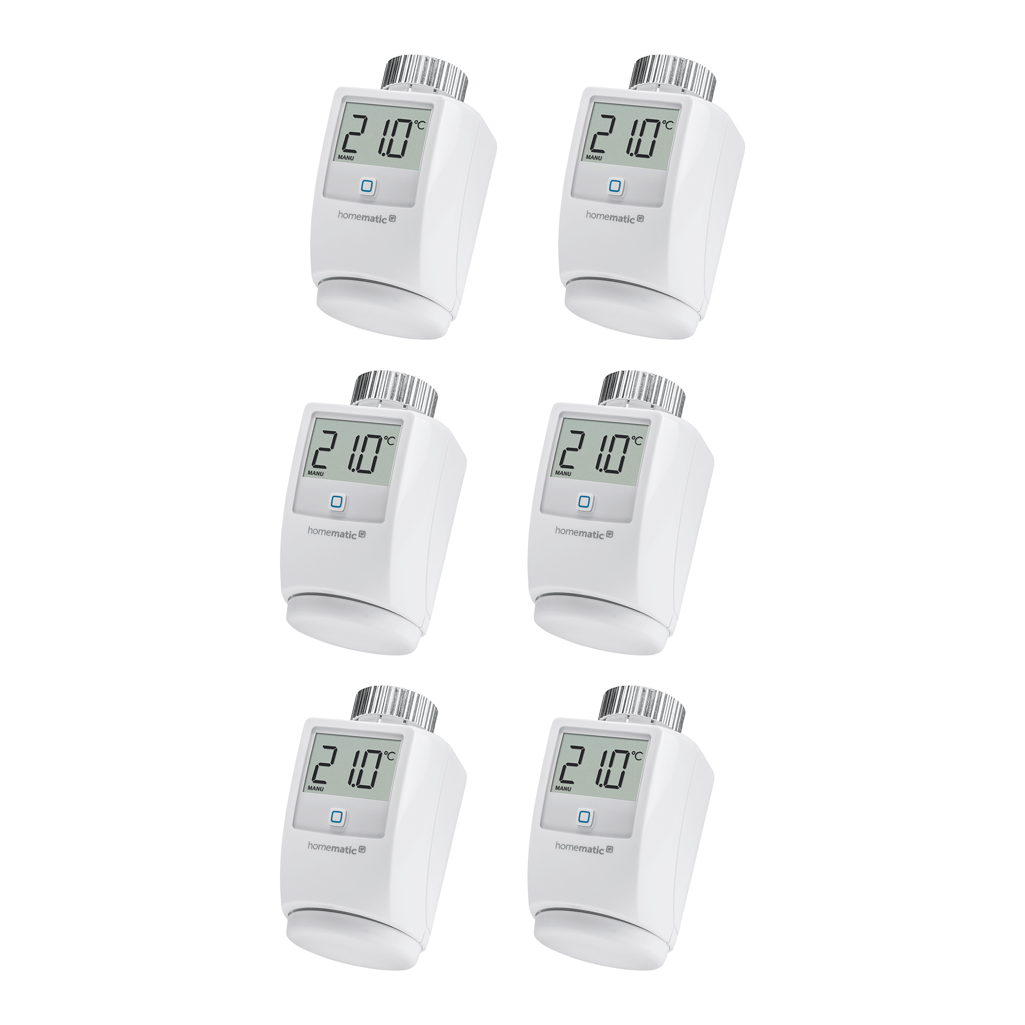 Homematic IP Smart Home 3er-Set Heizkörperthermostat kompakt 2 HmIP-eTRV-C-2 inkl. Demontageschutz