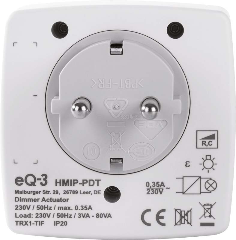 Homematic IP Smart Home Dimmer-Steckdose HmIP-PDT – Phasenabschnitt