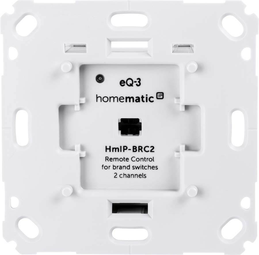 Homematic IP Smart Home Wandtaster für Markenschalter, 2-fach HmIP-BRC2